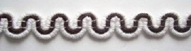White/Seal Brown 1/2" Braid