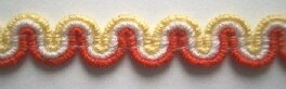Maize/White/Orange 1/2" Braid