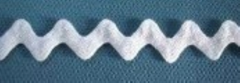 White 3/8" Rick Rack