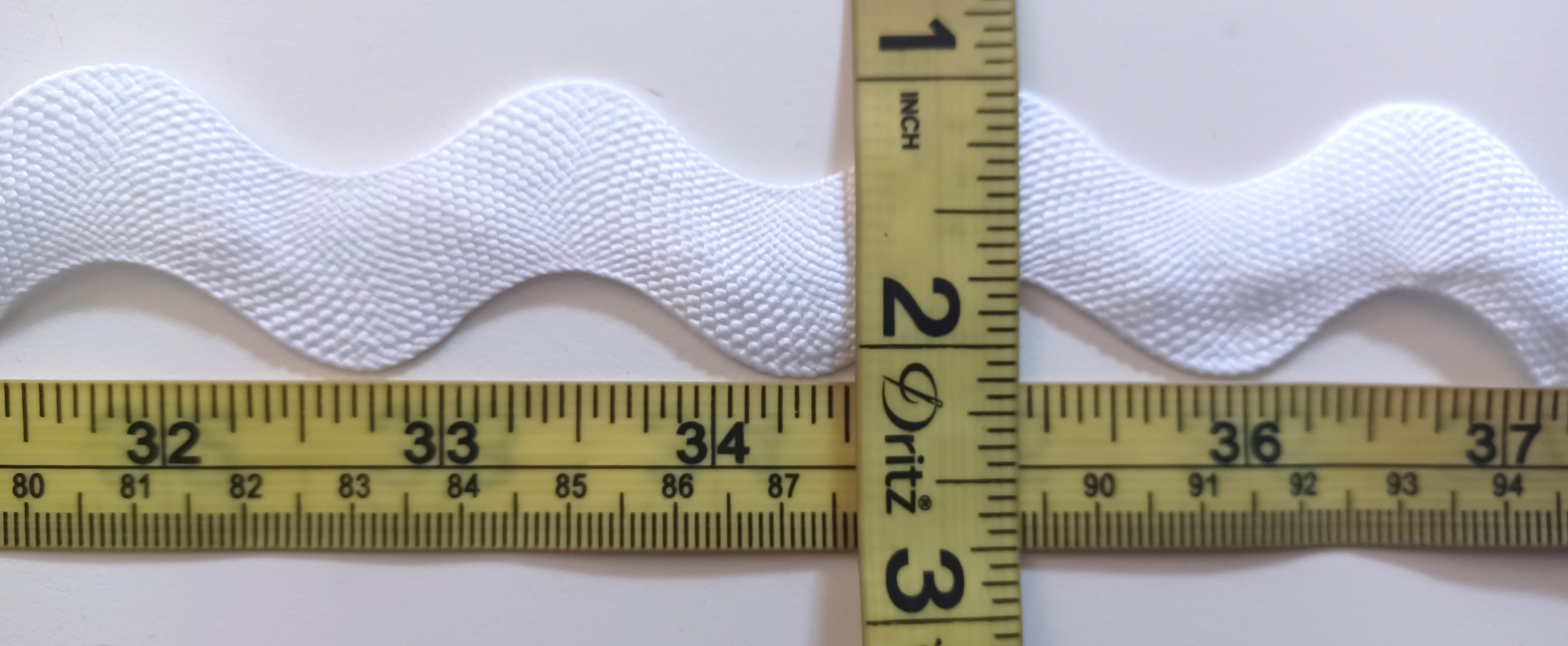 Rick Rack Wrights Jumbo 5/8 Inch 2 1/2 Yards White 117-402 Ric Rac Trim