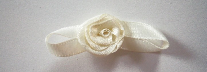 Ivory Rose/2" Satin Loop