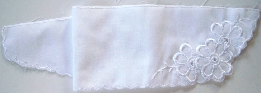 White 4" x 20 3/4" Cotton Yoke