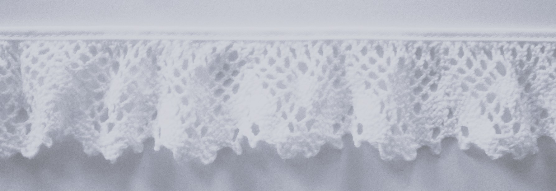 White 1 3/4" Gathered Cluny Lace