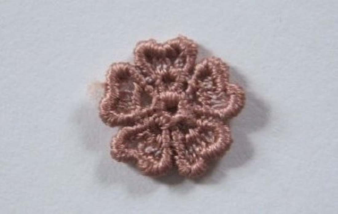 Cocoa Flower Venise Lace Applique