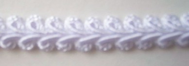White 3/8" Gimp Braid