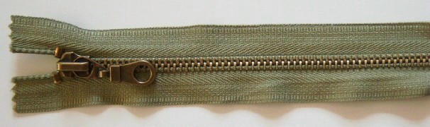 Lt Green YKK 7" Metal Zipper