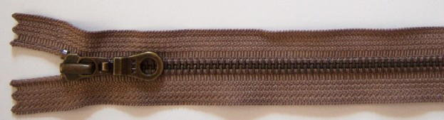Mocha YKK 7" Metal Zipper