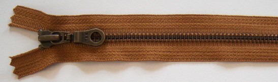Lt Bronze YKK 7" Metal Zipper