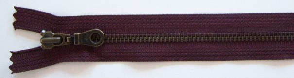 Burgundy YKK 7" Metal Zipper