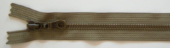 Golden Khaki YKK 7" Metal Zipper
