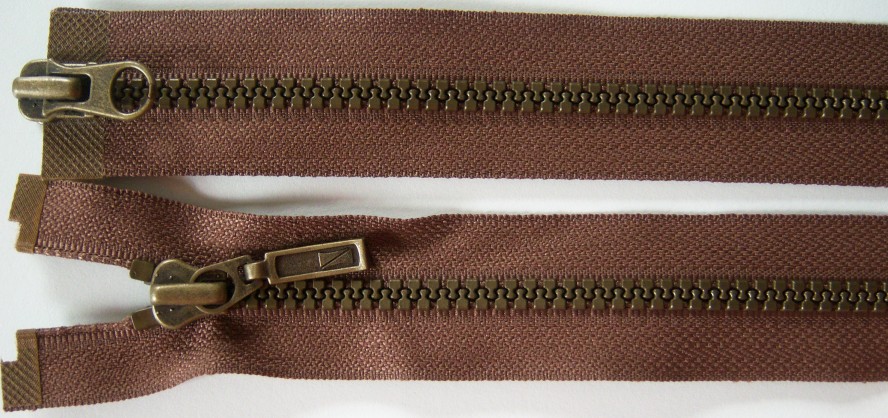 Lt Brown Dulon 24" Vislon Separating Parka Zipper