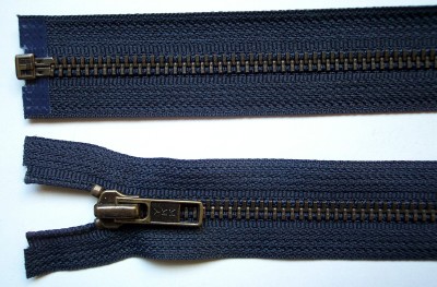 Space Blue YKK 22" Metal Separating Zipper