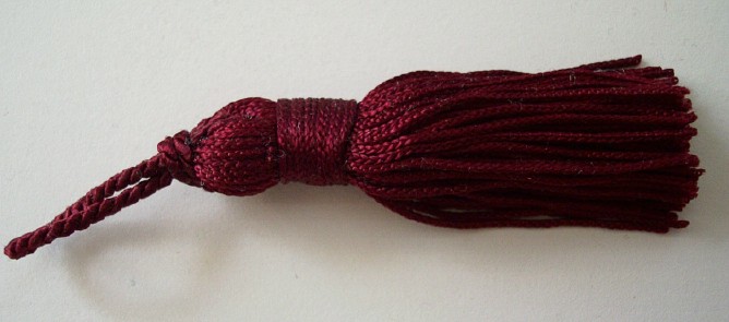 Conso Burgundy 3" Chainette Tassel