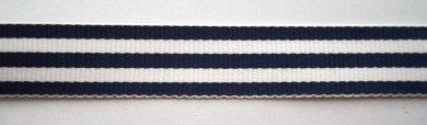 Ivory/Midnight 3/4" Grosgrain Ribbon