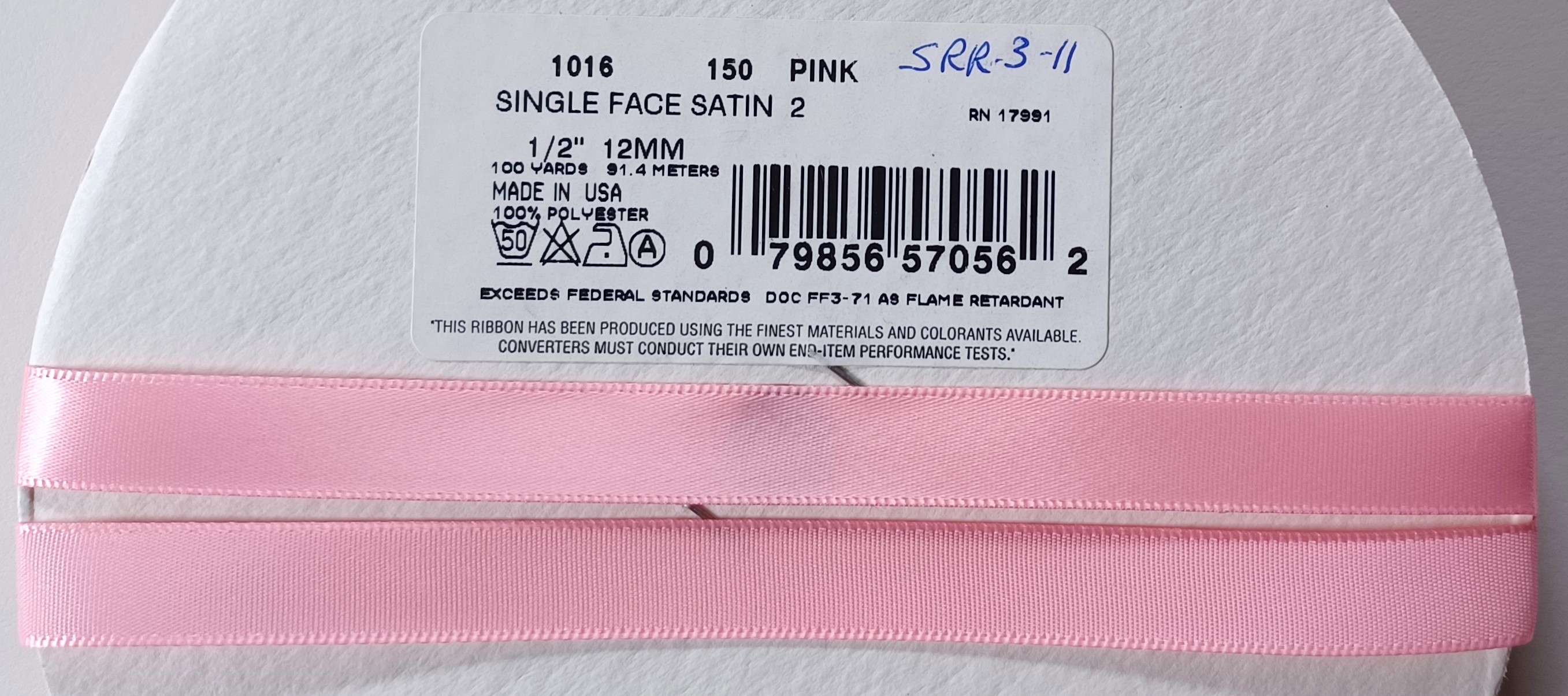 Pink 1/2" Satin Ribbon